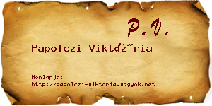 Papolczi Viktória névjegykártya